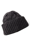 Free People Coast Line Cable Beanie In Charcoal