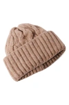 Free People Coast Line Cable Beanie In Oatmeal