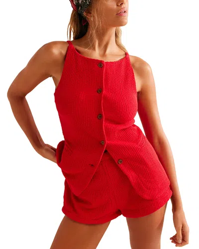 Free People Coastal Classy Set In Red