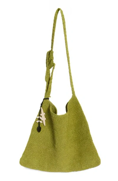 Free People Coastal Crush Straw Tote In Blue