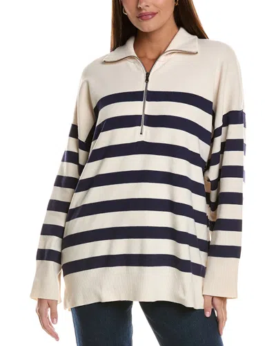Free People Coastal Stripe Pullover In White