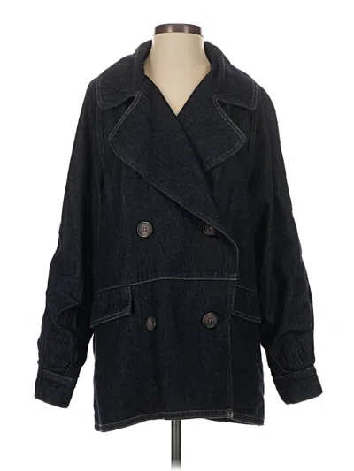 Pre-owned Free People Coat In Blue
