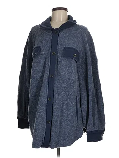 Pre-owned Free People Coat In Blue