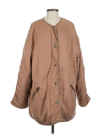 Pre-owned Free People Coat In Brown