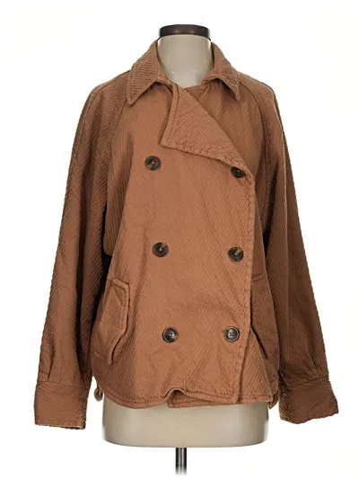 Pre-owned Free People Coat In Brown