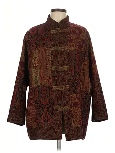 Pre-owned Free People Coat In Burgundy