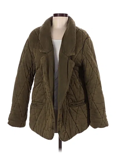 Pre-owned Free People Coat In Green