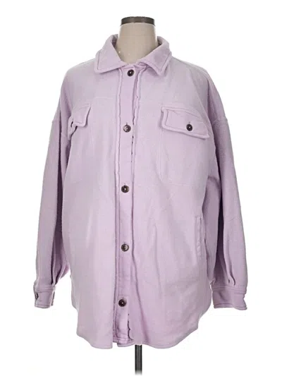 Pre-owned Free People Coat In Purple