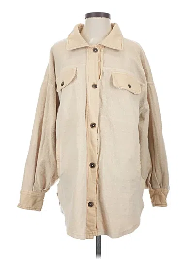 Pre-owned Free People Coat In Tan