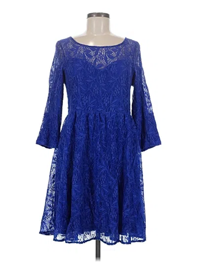 Pre-owned Free People Cocktail Dress In Blue