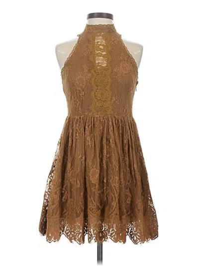 Pre-owned Free People Cocktail Dress In Brown