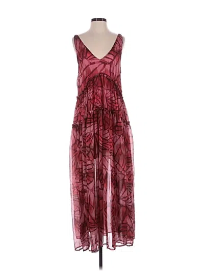 Pre-owned Free People Cocktail Dress In Burgundy