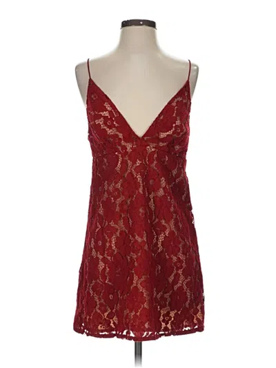Pre-owned Free People Cocktail Dress In Burgundy