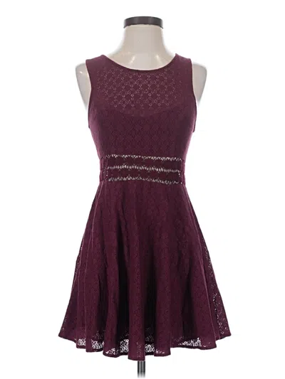 Pre-owned Free People Cocktail Dress In Burgundy