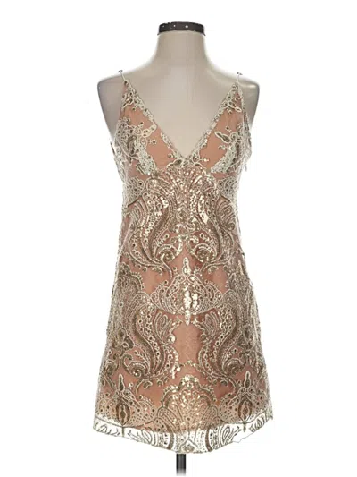 Pre-owned Free People Cocktail Dress In Gold