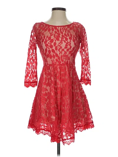 Pre-owned Free People Cocktail Dress In Red