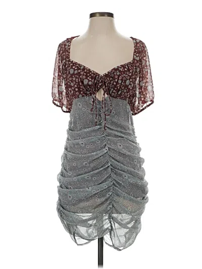Pre-owned Free People Cocktail Dress In Silver