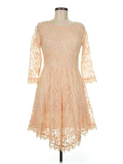 Pre-owned Free People Cocktail Dress In Tan