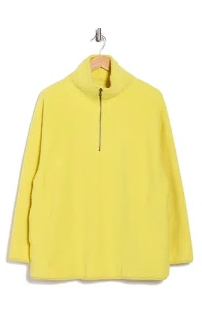 Free People Coco Faux Shearling Pullover Sweatshirt In Yellow