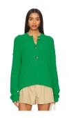 Free People Cocoa Henley Pullover In Rolling Hills