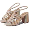 Free People Colette Cinched Heel Women's Us 9.5m Rainbow Metallic Sandal Khd325 In Multi