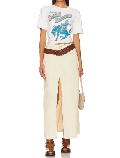 Free People Come As You Are Cord Maxi Skirt In Beechwood In Beige