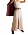 Free People Come As You Are Denim Maxi Skirt In Wisp In Neutral