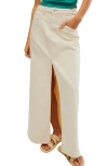 FREE PEOPLE COME AS YOU ARE FRAYED HEM DENIM MAXI SKIRT