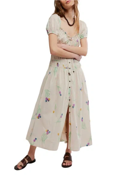 Free People Complete Me Cotton Midi Dress In Multi