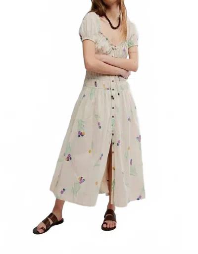 Free People Complete Me Midi Dress In Tea Combo In Neutral