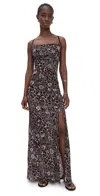 Free People Concrete Jungle Maxi Slip Dress Black Combo In Black