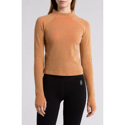 Free People Cool Down Base Layer In Camel Heather
