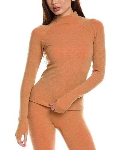 Free People Cool Down Wool-blend Base Layer Top In Brown