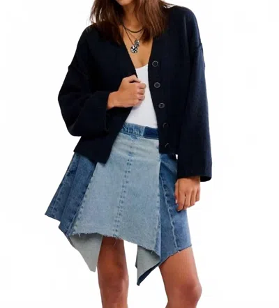 Free People Cool Of The Night Cardi In Blue