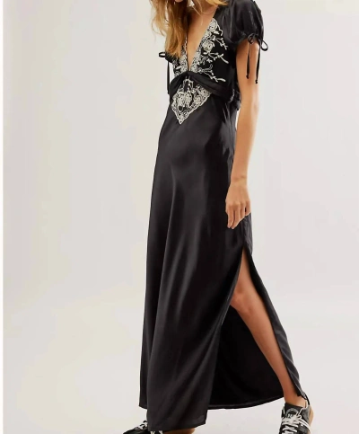 Free People Cooper Midi Dress In Black