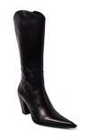 Free People Copenhagen Knee High Boot In Black Leather