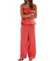 Free People Corfu Tub Set In Sugar Coral In Red