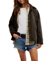 Free People Cori Waxed Cotton Jacket In Brown