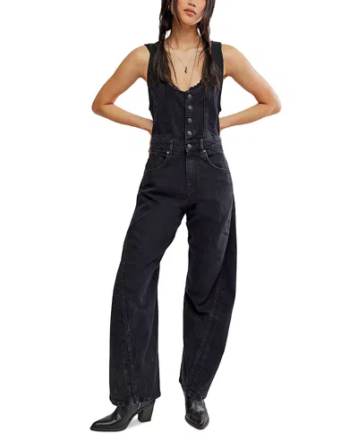 Free People Corsica Cotton Blend Tie Back Jumpsuit In Multi