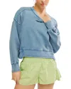 Free People Fp Movement Intercept Cotton Blend Sweatshirt In Blue Grey