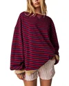 Free People Cotton Striped Long Sleeve Tee In Nautical Combo
