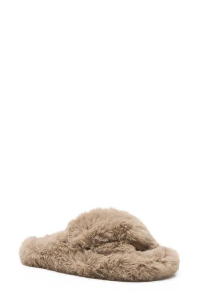 Free People Counting Sheep 2.0 Faux Fur Slipper In Mink