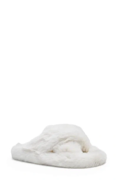 Free People Counting Sheep 2.0 Faux Fur Slipper In Snow