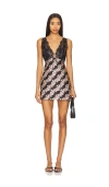 Free People Countryside Printed Mini Dress In Black