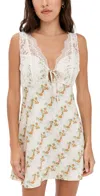 Free People Countryside Printed Mini Dress Ivory Combo In White