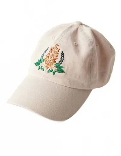 Free People Court & Club Baseball Hat In Ivory Wash In Multi