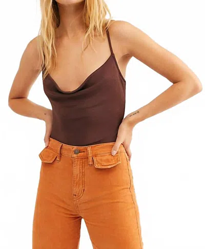Free People Cowls In The Club Bodysuit In Brown
