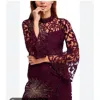 Free People Crochet Lace Starburst Dress In Plum
