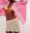Shop Free People Crochet Mini Skirt In Natural In White