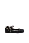 Free People Crochet Mystic Flat Shoes In Black In Black